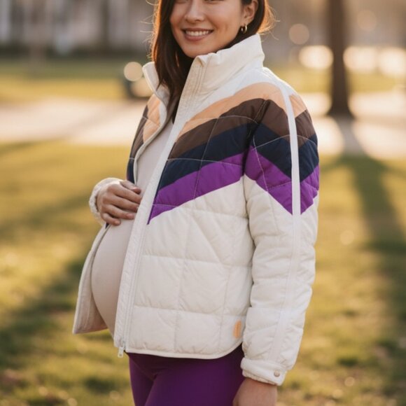 FP Movement x Hatch Printed Puffer Jacket Size XS Maternity - Picture 1 of 13